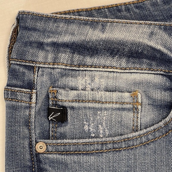 KanCan Signature Estilo Jeans Distressed Mid Rise Frayed Hem Size 15/31 - Picture 4 of 10